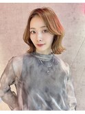 韓国風レイヤーボブ髪質改善縮毛矯正ネビージュワンレン仙台前髪