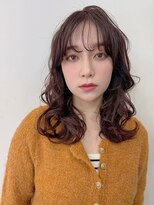バイオレット 表参道店(Violet) ブリーチ無し濃いめ暖色カラー/前髪パーマ