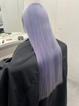 ベレーザ 渋谷(BELEZA) 12033艶髪ネイビーブルーブルーシルバーストレートブルーカラー