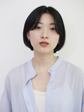バサ 新所沢店(BASSA) ツヤ感黒髪のミニマルボブ