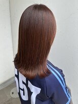 ジュエ ヘアー デザイン(Jue hair design)&nbsp;深みオレンジブラウン/ブリーチなしカラー/20代30代/知立/三河