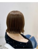 ぱつっと切りっぱなしボブ最高に可愛いです！YURI/博多美容室