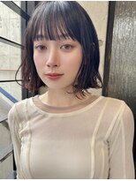 【MINX】くびれヘアアプリコットオレンジハイライトカラー_銀座