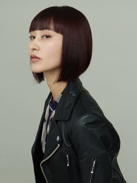 ピークアブー 原宿ハラカド(PEEK-A-BOO) くせ毛多毛ボブショート前下がりモードワイドバングかっこいい