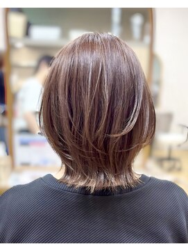 アームズヘアー arms hair 30代40代50代/大人ショートボブ/白髪ぼかし/髪質改善（塩谷）