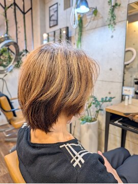 ミューズ 藤が丘店(MUSE) Befor/50代/白髪ぼかし×ショートカット