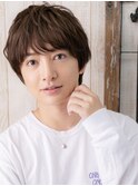 20代30代学生くせ毛風フルバングニュアンスパーママッシュT上尾