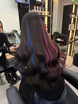 アネラ 大宮(Anela) ピンク×ブルーシールハイライト♪