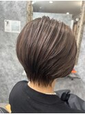 襟足スッキリくびれショート　30代、40代、50代