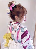 浴衣　成人式　卒業式　振袖　袴　ヘアアレンジ