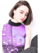 モニカ 西宮北口(Monica)&nbsp;大人かわいい伸ばしかけグレージュナチュラルボブ