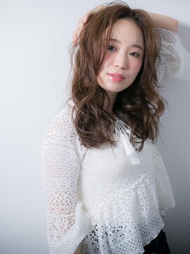 カバーヘア ブリス 上尾西口店(COVER HAIR bliss) *bliss上尾*３Dカラー＆センターパート♪グラマラスロングx