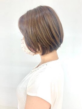 クオリス 上福岡店(QUALIS) 大人かわいい/丸み/ボブ/ミニボブ/アッシュベージュ/30代/小顔