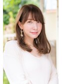 【kate 大宮】やわらかクリームベージュx愛され流しバング