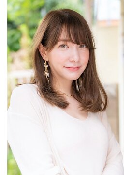 ケイト(kate) 【kate 大宮】やわらかクリームベージュx愛され流しバング