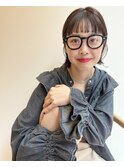 オン眉ミニボブ