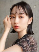 【La fith】ダークグレージュ×切りっぱなしボブ