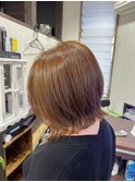 立体感ふわふわボブ×30代40代大人可愛い小顔ブラウン