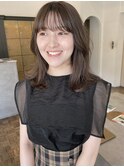 大人美人艶カラーベージュ小顔カット透明感ミディアム