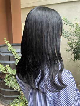 ココカラヘアー ニコ(cococara hair nico) ブルーブラックカラー/ネイビー/透け感/透明感カラー/20代/30代