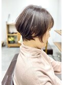 くびレイヤーグレーベージュニュアンスカラー白髪染め白髪ぼかし