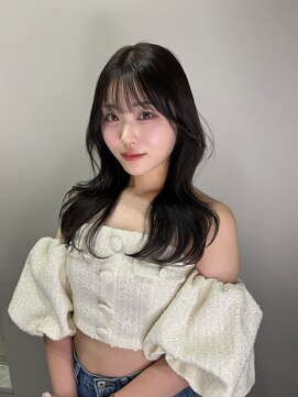 ボタン テンジン(VOTAN tenjin) 【きくしらくと】韓国巻き×レイヤーロング×ぱっつん前髪