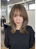 フェイスレイヤー  インナーカラー   ミディアムヘア