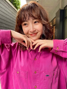 ガーデン 銀座(GARDEN) デジタルパーマ チェリーブラウン イメチェン 小顔ヘア レイヤー