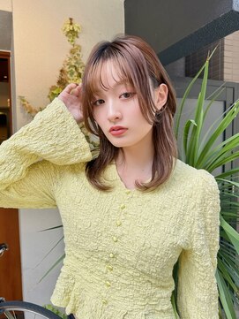 ルービック バランス 天王寺(Rubik's×Balance) 【くびれミディ×フェザーバング】柔らかレイヤーセミディ