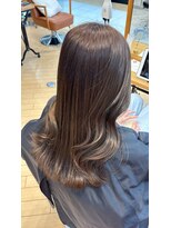 ユニ バイ マグ 長野店(Uni.by Mag)&nbsp;" 透け感抜群" ダブルカラー ミルクティーピンクベージュ