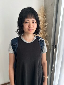 アスティブランシュ(Asti blanche) いつものボブに飽きた方にもオススメ！オン眉×ボブパーマ♪