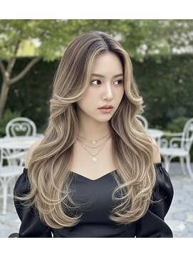 サニー 渋谷(SUNNY) バレイヤージュ、ハイライト、レイヤーカット、ケアブリーチ