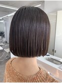 切りっぱなしボブ/外ハネ/大人可愛い/髪質改善/ボブ/頭浸浴スパ