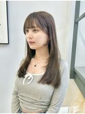 美髪ストレート×髪質改善◎透明感20代30代オリーブベージュ