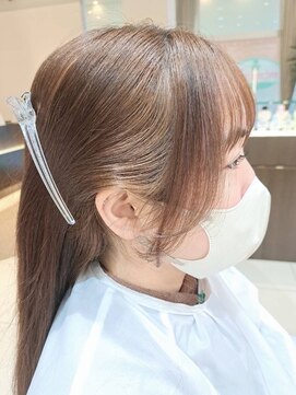 ミック ヘアアンドメイクアップ 高田店(miq Hair&Make up) 顔周りカット/前髪カット/顔周りレイヤー/小顔効果/サイドバング