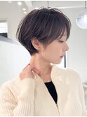 クールショート/ピンクベージュ/カーテンバング/顔周り☆325