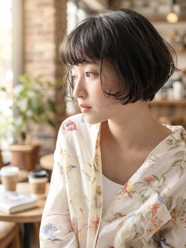 ロビー 表参道(ROBBY) 丸みショートボブ/パーマ/ショートヘア/30代/40代/50代/表参道