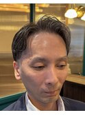白髪を活かしたふんわりパートスタイル