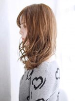 ヘアメイク ナル(hair make nalu)&nbsp;長め下ろしバングのミックスカール