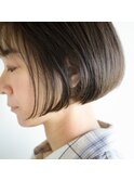 奥行きのあるbob×モノクロームベージュ