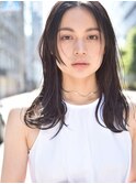 くびれ/セミロング/黒髪/縮毛矯正/ストレート/髪質改善/20代30代