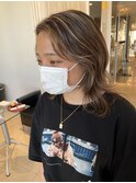 ホワイトベージュ/コントラストハイライト/西原晃