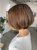 クレヴィア ヘア ビューティー(crevia hair beauty) おさまる。『ショートの伸びかけに◎』ショートボブスタイル♪