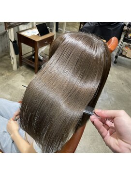 サロンドミルク 原宿(salon de MiLK) 涼しげ夏カラー！オリーブグレージュ　髪質改善で艶髪に