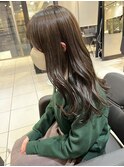 △大人可愛いブリーチなしミルクティーグレージュロング髪質改善