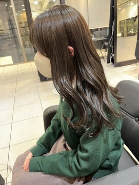 アクアオモテサンドウ(ACQUA omotesando) △大人可愛いブリーチなしミルクティーグレージュロング髪質改善