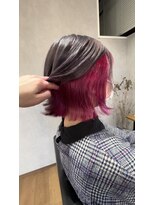 ビスイル 秋葉原店(Vis ill) インナーカラー/ミニボブ/ピンク/透明感/ケアブリーチ/小顔