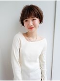 大人ガーリーなチョコレートカラー韓国風ショートヘア