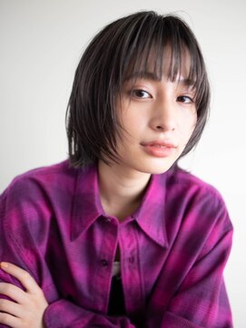 ピズムハク(PISM hak) ウルフレイヤー/外ハネ仕上げ/小顔ヘア/レイヤーボブ