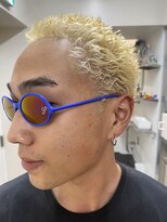 メリケンバーバーショップ トーキョー(MERICAN BARBERSHOP TYO)&nbsp;ハイライト/マッシュパーマ/ウルフ/アッシュブラック486